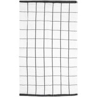 Monarch Brands Cooks Linen 15" x 25" Black Windowpane Pattern 32 oz. 100% Cotton Terry Kitchen Towel - 12/Pack