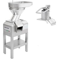 Robot Coupe CL60 2-Speed 2 Feed-Heads Continuous Feed Food Processor with Full Moon Pusher Feed, Bulk Feed, & Without Discs - 240V, 3 Phase, 3 hp