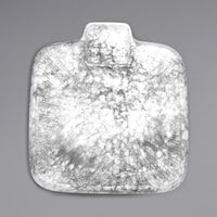 Elite Global Solutions Hermosa 9" Square Black Marble Embossed Melamine Chip and Dip Plate B428090-BBM - 6/Case