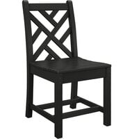 POLYWOOD CDD100BL Chippendale Black Dining Side Chair