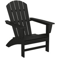POLYWOOD Nautical Black Adirondack Chair