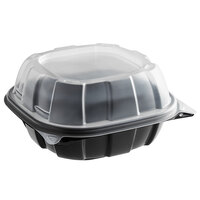 6" x 6" x 3" Microwaveable Plastic Hinged Container - 171/Case