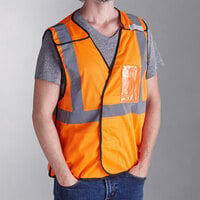 Ergodyne 21083 GloWear 8216BA Orange Type R Class 2 Breakaway Mesh Vest with ID Holder