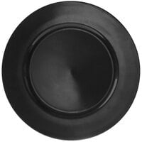 10 Strawberry Street LABLK-24 13" Lacquer Round Black Charger Plate - 12/Pack