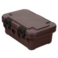 Cambro UPCS160131 Camcarrier S-Series® Dark Brown Top Loading 6" Deep Insulated Food Pan Carrier