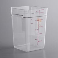 Vigor 22 Qt. Allergen-Free Clear Square Polycarbonate Food Storage Container