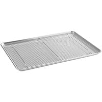 Baker's Lane Full Size 18 Gauge 18" x 26" Wire in Rim Aluminum Sheet Pan with Stainless Steel Footed Cooling Rack