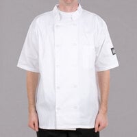 Chef Revival Bronze J105 Unisex White Customizable Short Sleeve Chef Coat - S