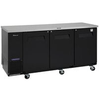 Turbo Air Super Deluxe TBB-24-72SBD-N6 73" Narrow Back Bar Cooler with Black Doors