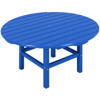 POLYWOOD 38" Pacific Blue Round Conversation Table
