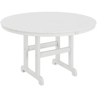 POLYWOOD 48" White Round Dining Height Table