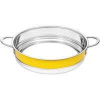 Bon Chef Country French X 12 3/8" Yellow Stainless Steel Bottomless Pot - 72030-BL-Y