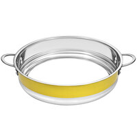 Bon Chef Country French X 14 3/4" Yellow Stainless Steel Bottomless Pot - 72032-BL-Y