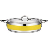 Bon Chef Country French X 6 Qt. Yellow Stainless Steel Brazier Pot - 71030-CF2-Y