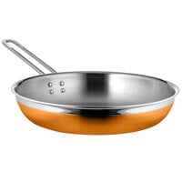 Bon Chef Country French X 1.63 Qt. Orange Stainless Steel Long Handle Saute Pan / Skillet - 71307-CF2-O
