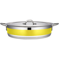 Bon Chef Country French X 9 Qt. Yellow Stainless Steel Brazier Pot - 71032-CF2-Y