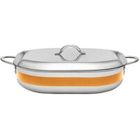Bon Chef Country French X 7 Qt. Orange Stainless Steel French Oven - 71004-CF2-O