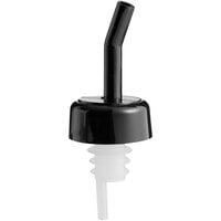 Choice Black Free Flow Whiskey Pourer with Black Collar - 12/Pack