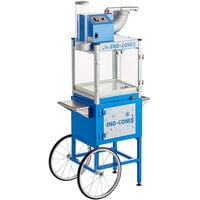 Carnival King Royalty Series SCM350R Reinforced Cabinet Sno-Cone Machine with Cup Dispenser and Cart