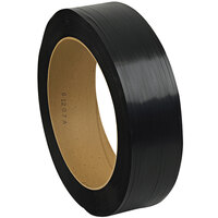 PAC Strapping Products 9000" x 1/2" Black 20 lb. Polypropylene Strapping Coil with 16" x 6" Core