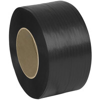 PAC Strapping Products 7200" x 1/2" Black Polypropylene Strapping Coil with 8" x 8" Core