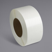 PAC Strapping Products 18000" x 1/4" White Polypropylene Strapping Coil with 8" x 8" Core