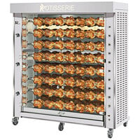 Rotisol-France GrandFlame GF1675-8G Natural Gas Rotisserie with 8 Spits - 175,000 BTU