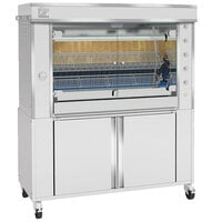 Rotisol-France GrandFlame GF1375-2G Natural Gas Rotisserie with 2 Spits - 41,000 BTU