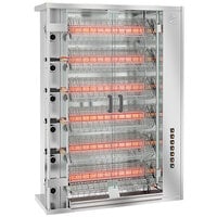 Rotisol-France FauxFlame FF1175-6G Natural Gas Rotisserie with 6 Spits - 61,500 BTU