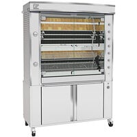 Rotisol-France GrandFlame GF1375-5G Natural Gas Rotisserie with 5 Spits - 82,000 BTU