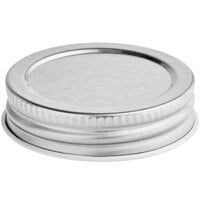 Arcoroc Silver Metal Mini Mason Jar Solid Lid by Arc Cardinal - 12/Case