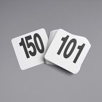 American Metalcraft 4" Heavy Plastic Table Number Cards - 101 to 150