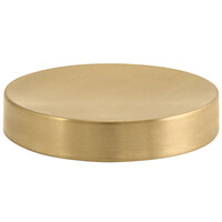 room360 4 1/4" Matte Brass Brushed Stainless Steel Round Plate - 12/Case