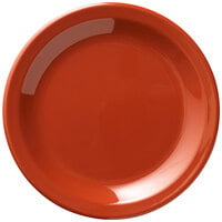 Libbey Cantina 6 1/4" Cayenne Uncarved Melamine Round Plate - 12/Case