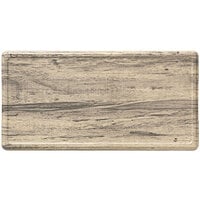 Libbey 14" x 7" Rectangular Faux Wood Melamine Board - 12/Case