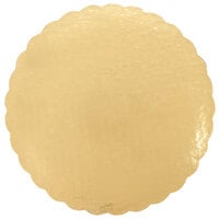 9" Gold Laminated Corrugated Cake Circle - 25/Pack