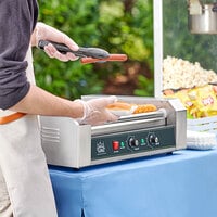 Carnival King HDRG24 24 Hot Dog Roller Grill with 9 Rollers - 120V, 1170W