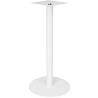 BFM Seating Uptown White Steel Bar Height 24" Round Table Base