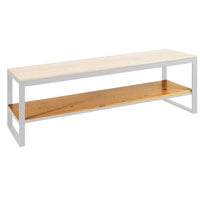 Cal-Mil Madera Rustic Pine 64" x 22 1/2" x 1 1/2" Bottom Shelf for Merchandising Table