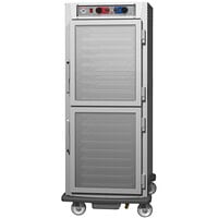 Metro C5 9 Series C599L-SDC-UPDS Full Size Insulated Low Wattage Pass-Through Holding Cabinet with Clear Dutch Doors and Stainless Steel Universal Slides