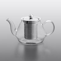 Acopa Azalea 24 oz. Glass Teapot with Stainless Steel Infuser