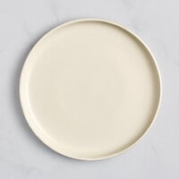Acopa Pangea 9" Fog White Matte Coupe Porcelain Plate - 12/Case