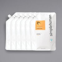 simplehuman CT1019 34 fl. oz. Mandarin Orange Scented Liquid Hand Soap Refill Pouch - 6/Case