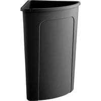 Lavex 21 Gallon Black Corner Round Trash Can