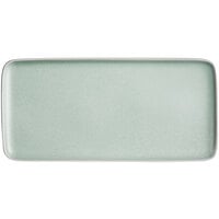 Acopa Pangea 13" x 6 1/2" Harbor Blue Matte Rectangular Porcelain Platter - 6/Case