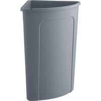 Lavex 21 Gallon Gray Corner Round Trash Can