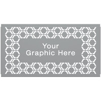 SelectSpace 5' Customizable Stock Gray Hexagonal Pattern Graphic Partition Panel
