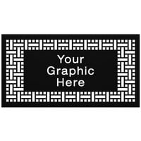 SelectSpace 5' Customizable Stock Black Square Weave Pattern Graphic Partition Panel