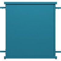 SelectSpace 32" x 10" x 36" Teal Straight Stand Planter with Circle Top Cut-Outs