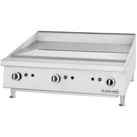 Garland GTGG36-GT36M 36" Liquid Propane Chrome Plated Countertop Griddle with Thermostatic Controls - 84,000 BTU